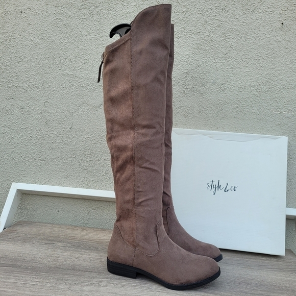 Style & Co Hayley Over The Knee Zip Boots Sz 6.5 - Picture 12 of 15
